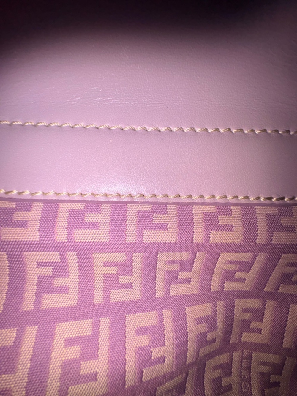 Fendi Dusky Pink Zucca Shoulder Bag with Gold Hardware - Picture 10 of 10